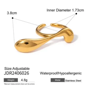 Melted Gold Open Ring