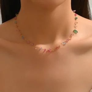 stylish  multicolour stone chain