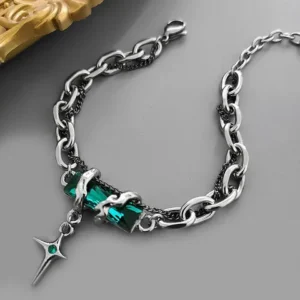 RAIHN STONE GREEN DESIGNED BRACELET