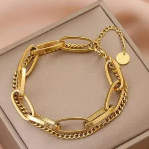 chunky link charm bracelet