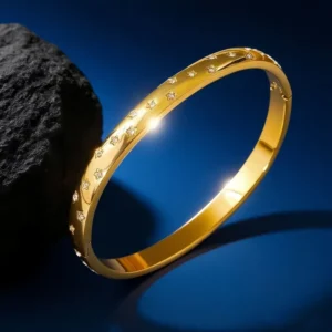 Star designed stone bangle