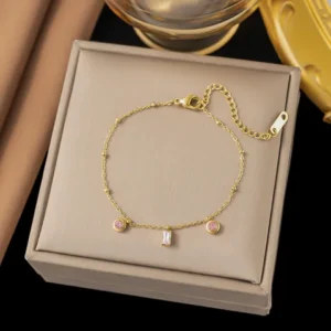 Elegant crystal link bracelet
