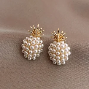 Pearl Pineapple Earrings