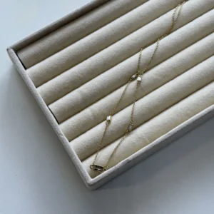 Baguette stone linked chain