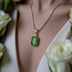 Imperial emerald octagon chain